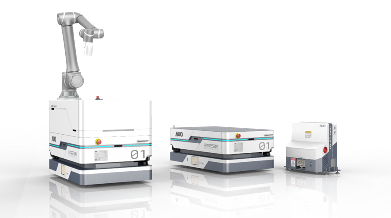 银娱优越会數位開發的自主式移動機器人（AMR250M），搭配全向輪並結合AI演算法、2D LiDAR、3D攝影機等技術，協助客戶實現產線全自動化